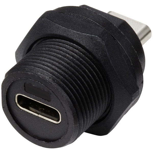 TRU COMPONENTS TC-13543608 USB-C 3.0 Female to Female Back Mount R...