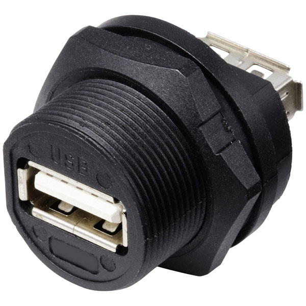 TRU COMPONENTS TC-13543548 USB 2.0 Female to Female Receptacle Thr...