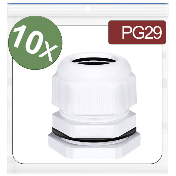 Quadrios 24CA412 Cable gland Polyamide White 10 pcs