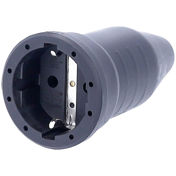 AS Schwabe 60416 Safety mains socket white durable weatherproof IP...