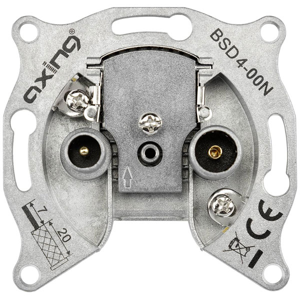 Axing SSD 5-00 Antenna socket TV FM SAT Flush mount Terminated Ant...