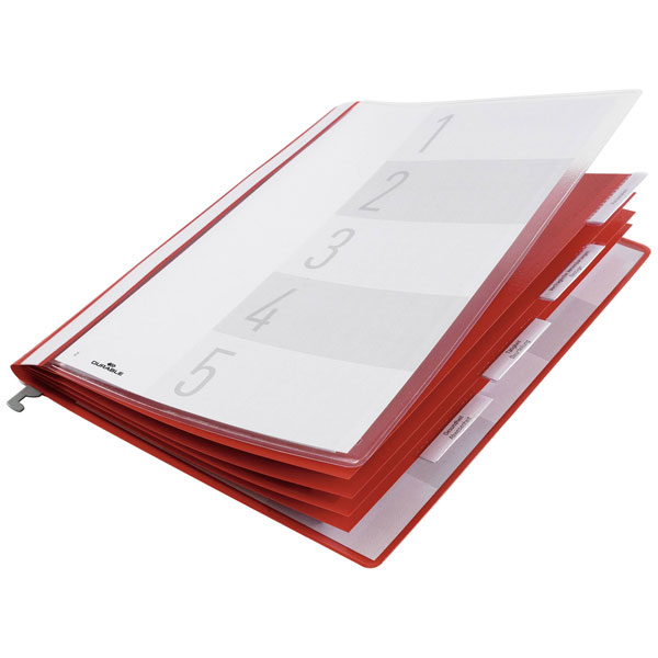 Durable 255403 Personnel folder 5 compartments Red 1 pc Personal D...