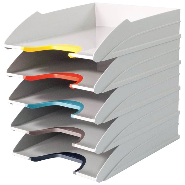 Durable 770427 VARICOLOR MIX TRAY SET Letter tray A4 C4 Grey 5 pcs