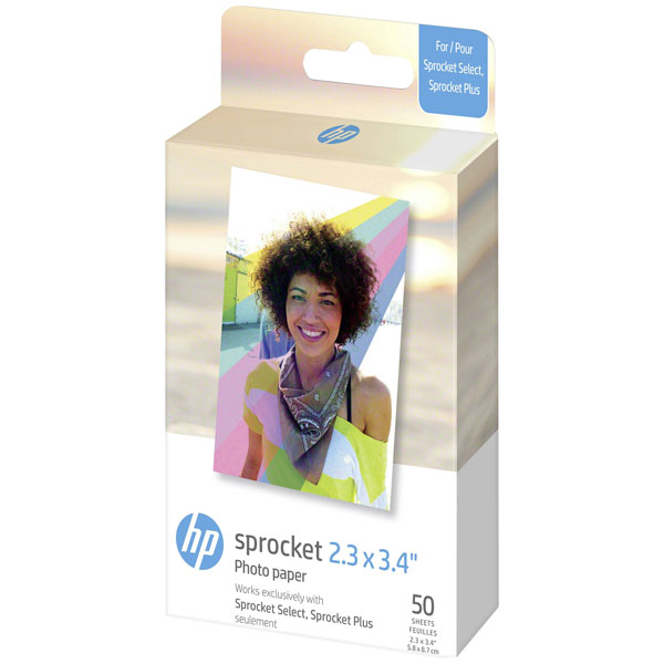 HP HPIZL2X350 Sprocket Photo printer paper 50 pcs Thermal printer ...