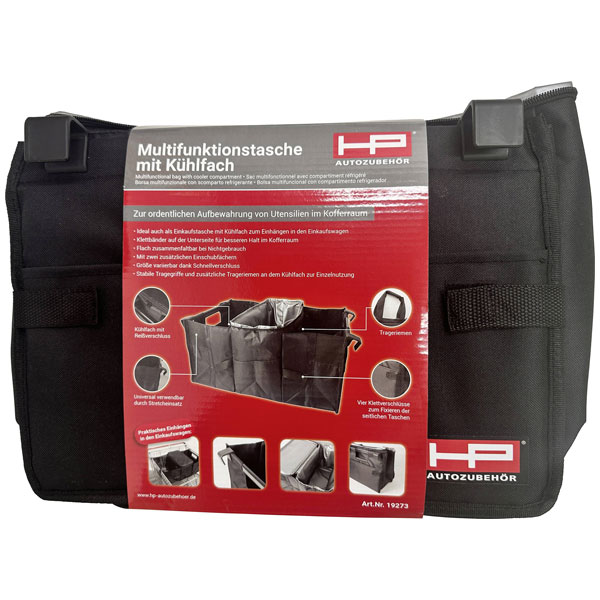 HP Autozubehör 19273 car boot organiser black 350x180x280 mm durab...