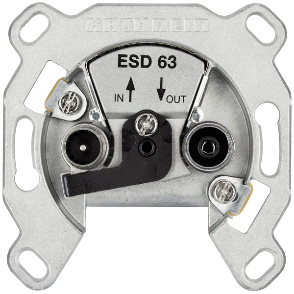 Kathrein ESD 63 Antenna socket TV and FM Flush mount Non-terminated