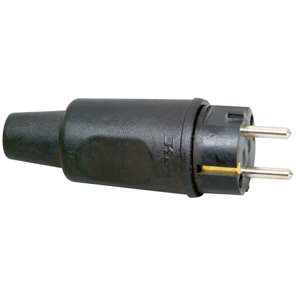 Kopp 179516009 Safety plug Black Rubber 230V IP44 Mains Power Conn...