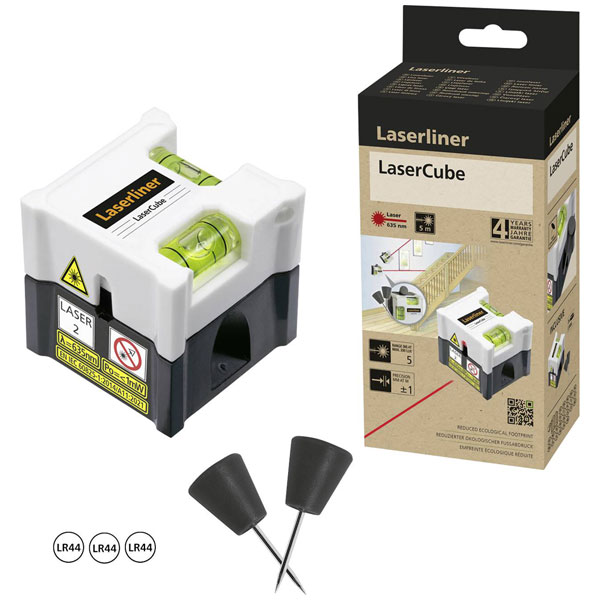 Laserliner 081.109E LaserCube green Multi-line laser 10m range lev...