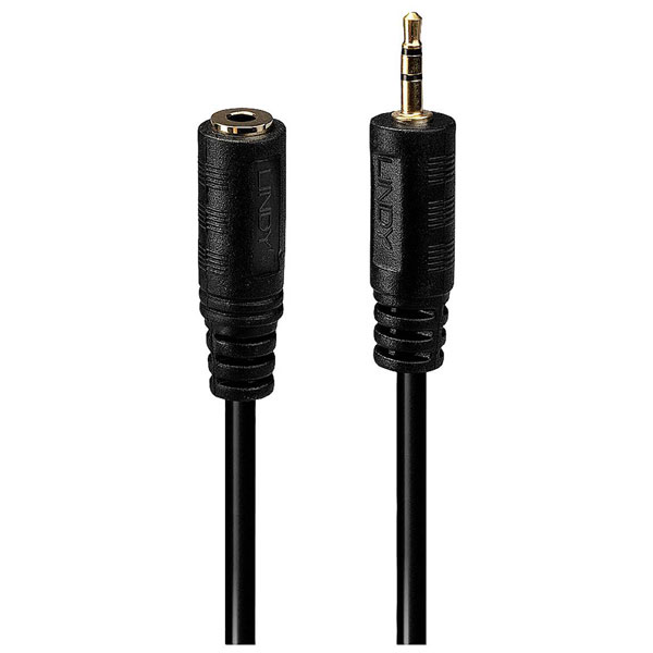 LINDY 35698 Jack Audio Adapter 2.5 mm Plug to 3.5 mm Socket Black