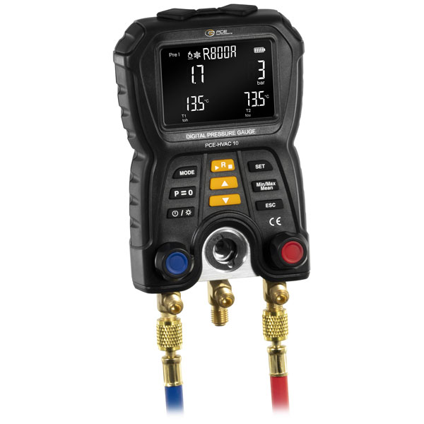 PCE Instruments PCE-HVAC 10 Pressure Meter 60 bar two-way valve bl...