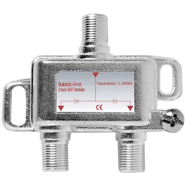 Renkforce RF-4416218 SAT splitter 2-way 5-2200 MHz for signal dist...