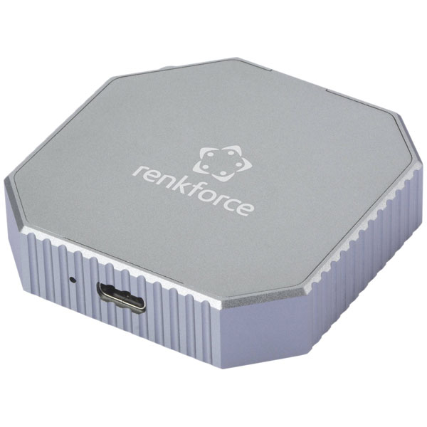 Renkforce RF-6694572 RF-M2E-200 M.2 hard drive enclosure USB C silver