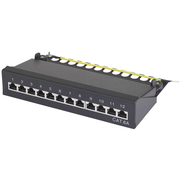 Renkforce RF-3353154 12 port Network patch box CAT 6A 1U