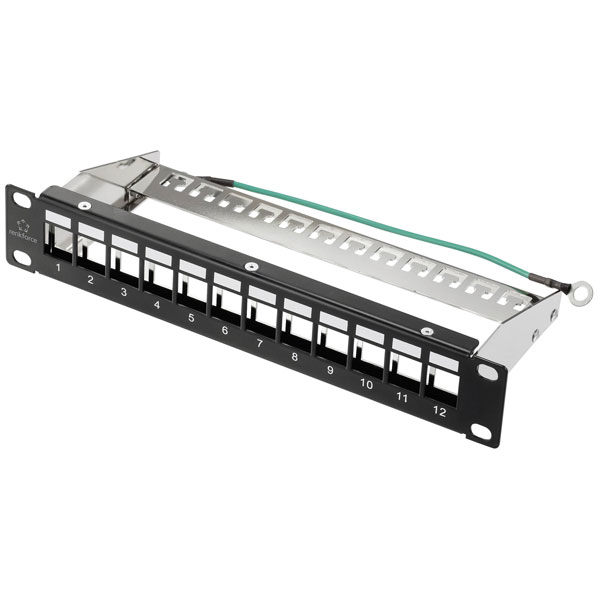 Renkforce RF-4996626 Patch panel Unequipped Black 12 ports 254 mm ...