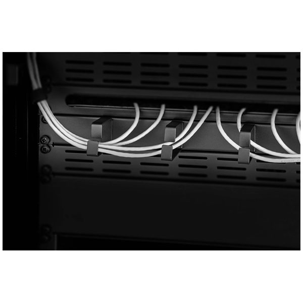 Renkforce RF-3429148 Server rack cabinet cable duct 1 U Black 19 inch