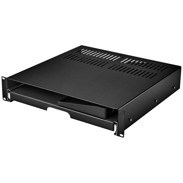 Renkforce RF-3429156 Server rack cabinet slider Black 2 U Retracta...