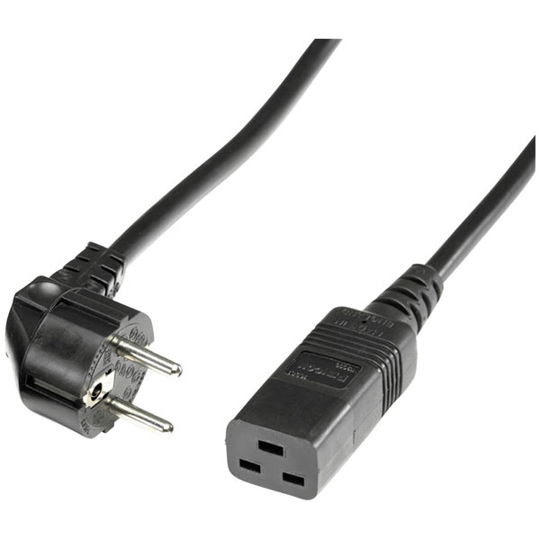 Roline 19.08.1553 Current Cable Black 3.00 m IEC Mains Power Cable