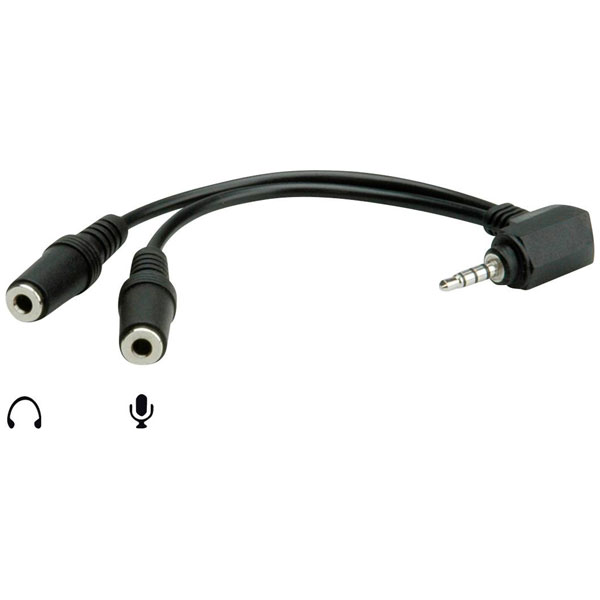 Roline 11.09.4441 Audio/phono Adapter Jack 3.5 mm Plug to 2x Socke...