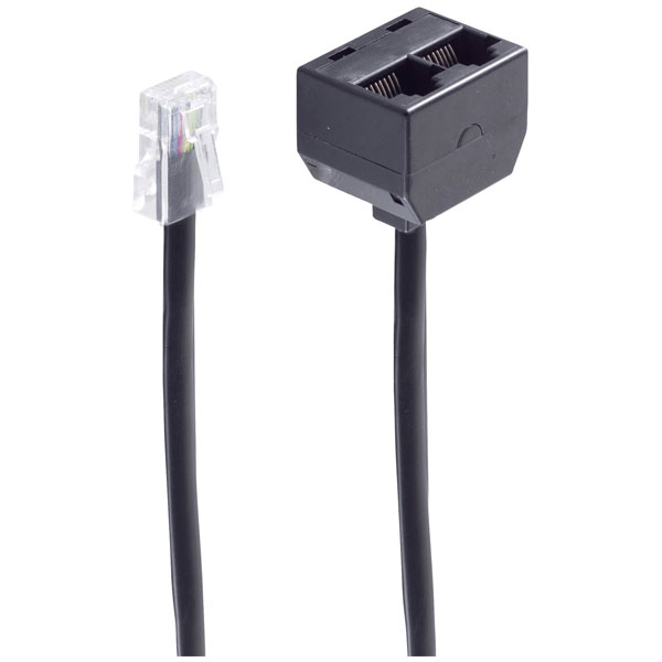 Shiverpeaks BS71231-8 ISDN Adapter RJ45 plug to dual socket Black ...