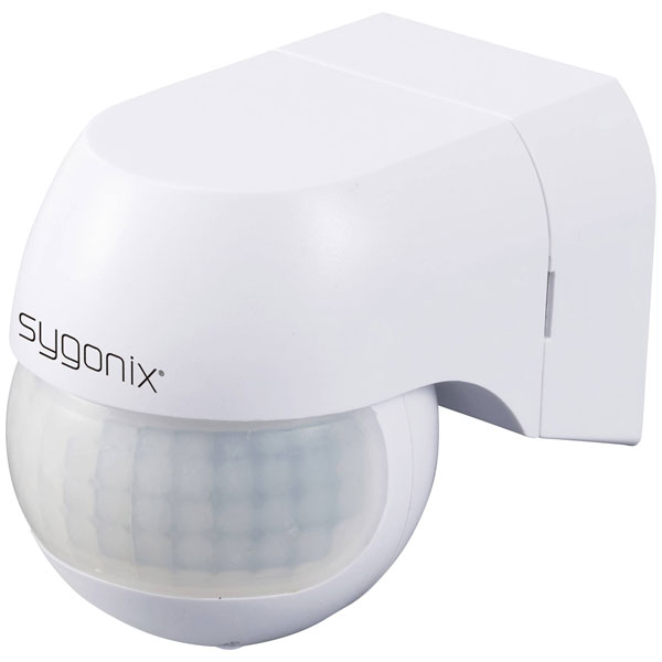 Sygonix SY-6118230 Wall-mounted PIR motion detector White IP44 180°