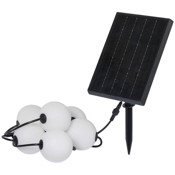 Sygonix SY-6662320 Solar fairy light 2.4 W White Black Garden Deco...