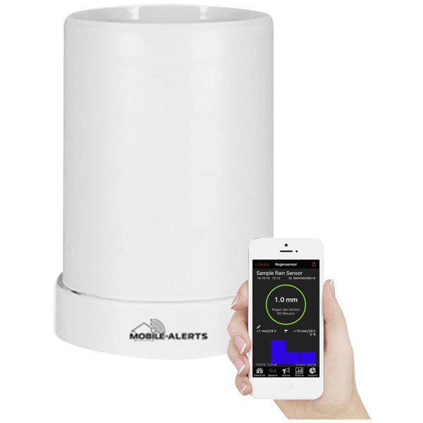 Techno Line MA 10650 Mobile Alerts Rain Gauge Measures rainfall ac...
