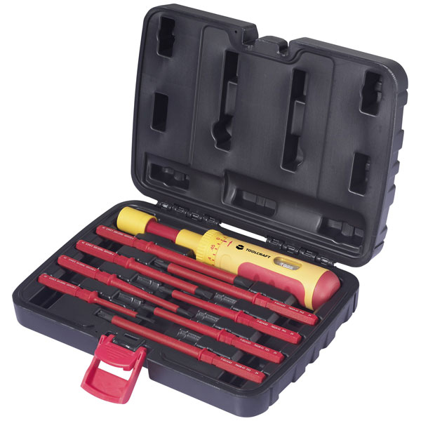 TOOLCRAFT TO-9991038 Electrician Torque Screwdriver Set 0.5-3 Nm 9...