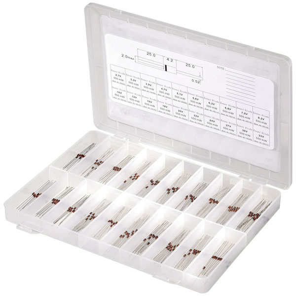 TRU COMPONENTS 179001 Zener diodes 300 pcs assorted set for electr...