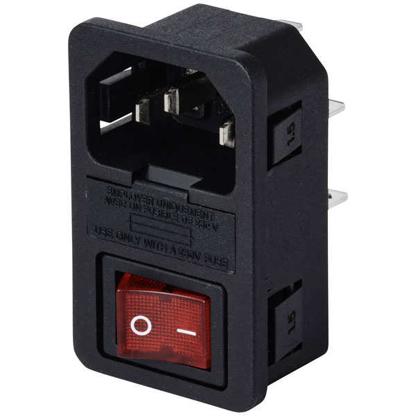 TRU COMPONENTS TC-13599520 IEC connector Plug vertical mount Black...