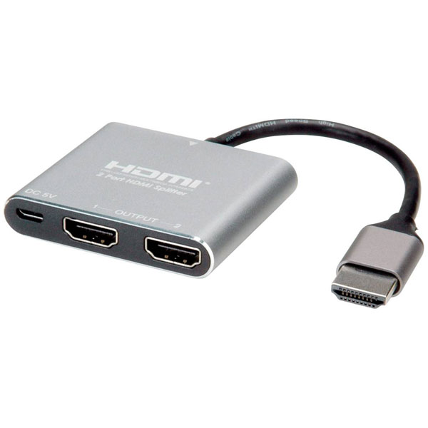 Value 14.99.3585 HDMI splitter Silver 3840 x 2160p AV switch distr...
