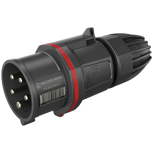 Walther Werke FW211506CC CEE plug 16A 5-pin 230V 400V red durable ...