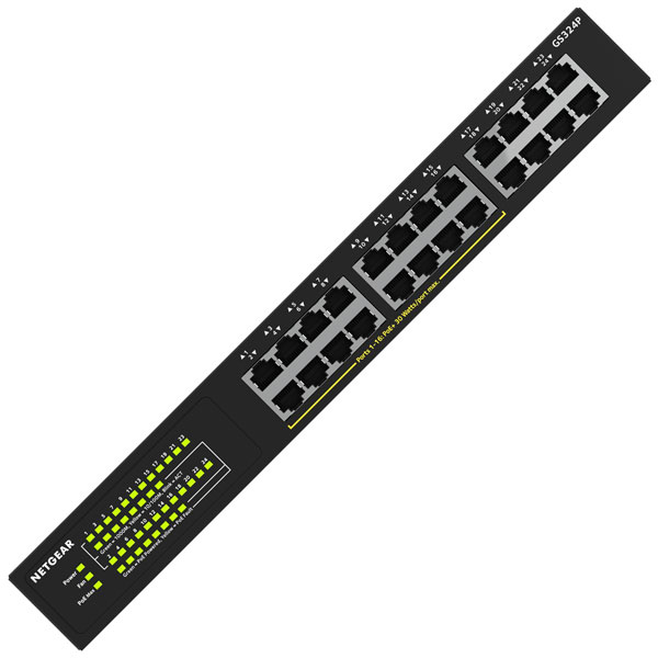 NETGEAR GS324P-100EUS GS324P Network RJ45 switch 24 ports 1 GBit/s PoE