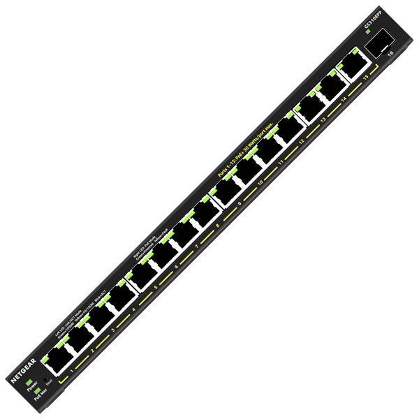 NETGEAR GS316EPP-100PES Network switch 16 ports RJ45/SFP 1 Gbps PoE