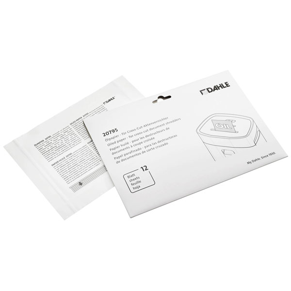 Dahle 20795-16973 Shredder lubricant sheets 12 pcs Office Essentials