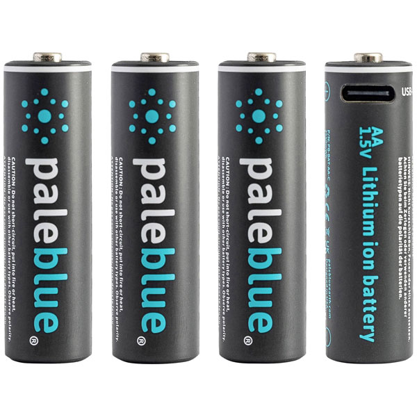 Paleblue PB-AA-C AA batteries rechargeable Li-ion 1700mAh 4 pieces...