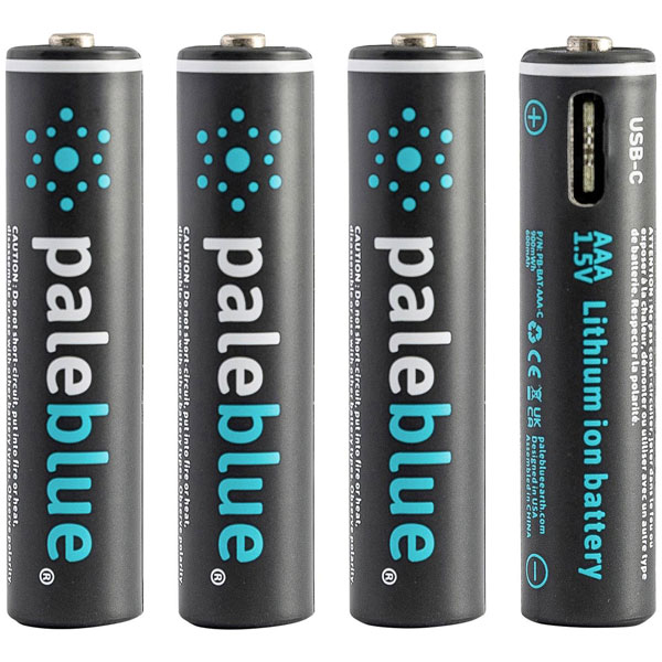 Paleblue PB-AAA-C rechargeable AAA battery Li-ion 600mAh 1.5V 4pcs