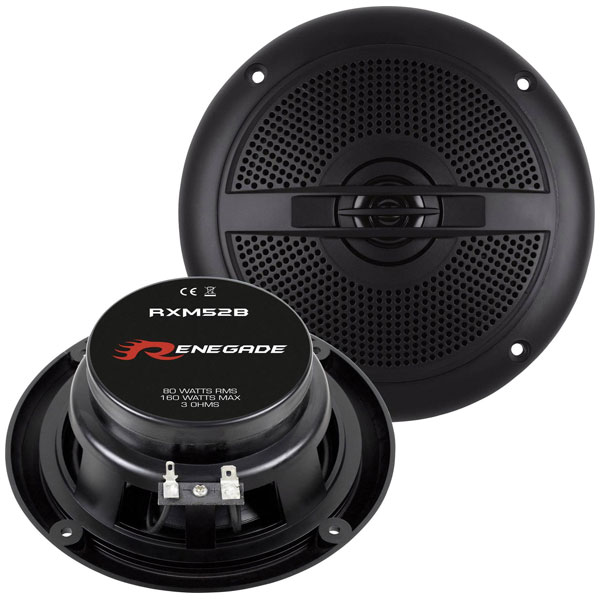 Renegade RXM62W Marine speaker 200W Pair White Waterproof Durable