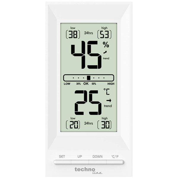 Technoline WS9129 Thermometer Thermo-Hygrometer White Wall Mountable