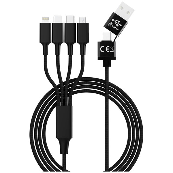 Smrter SMRTER_HYDRA_ULT_BK USB Cable Assemblies Black