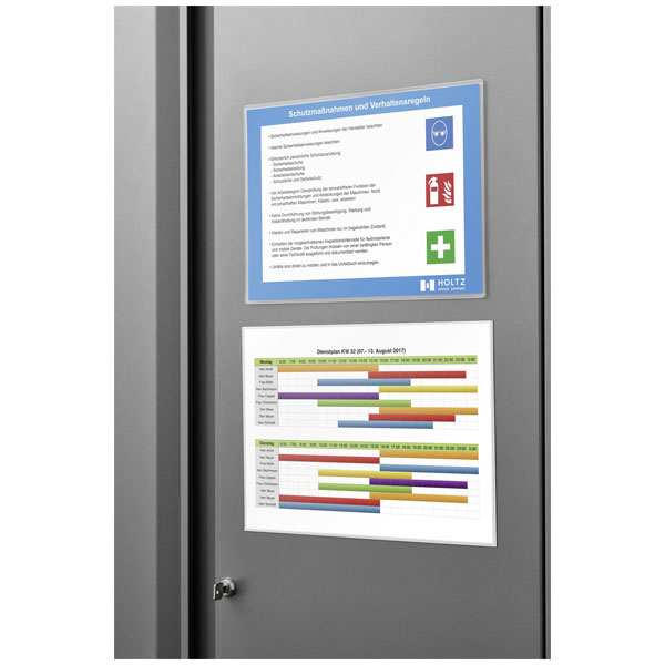 Magnetoplan 1120100 Magnetic document pocket Transparent White A4