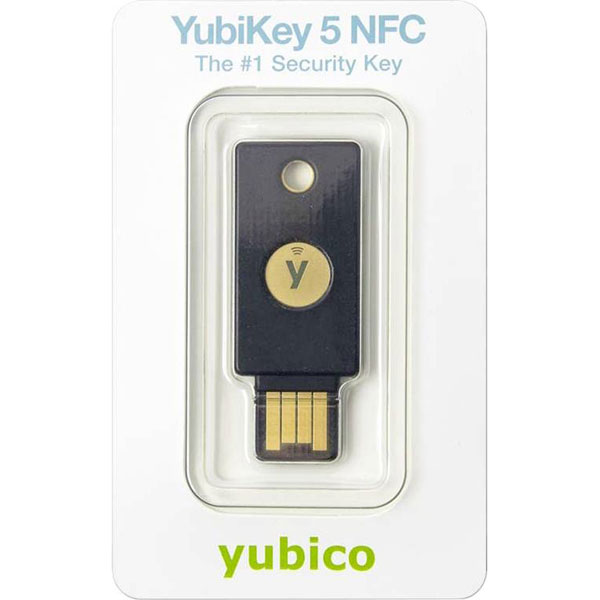 Yubico 5060408462331 YubiKey 5C NFC USB password manager stick Bla...