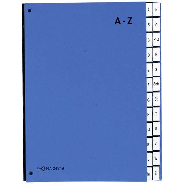 PAGNA 24249-02 Desk folder Rigid cardboard Blue A4 24 compartments...