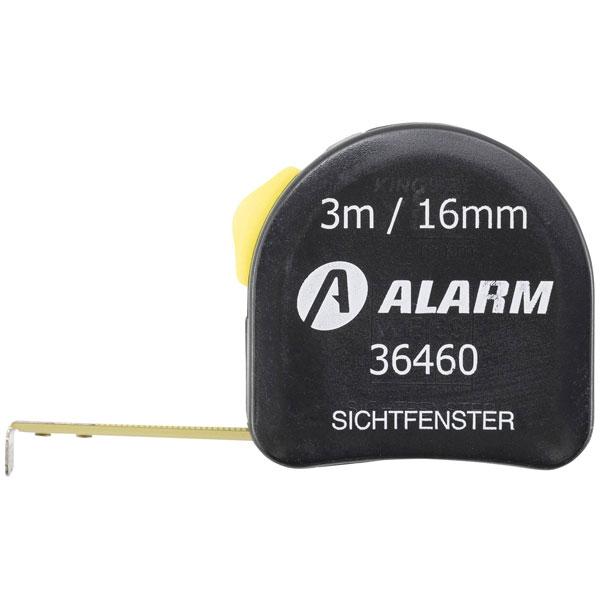 Alarm Werkzeuge 56036460 Tape measure 3 m yellow plastic for preci...