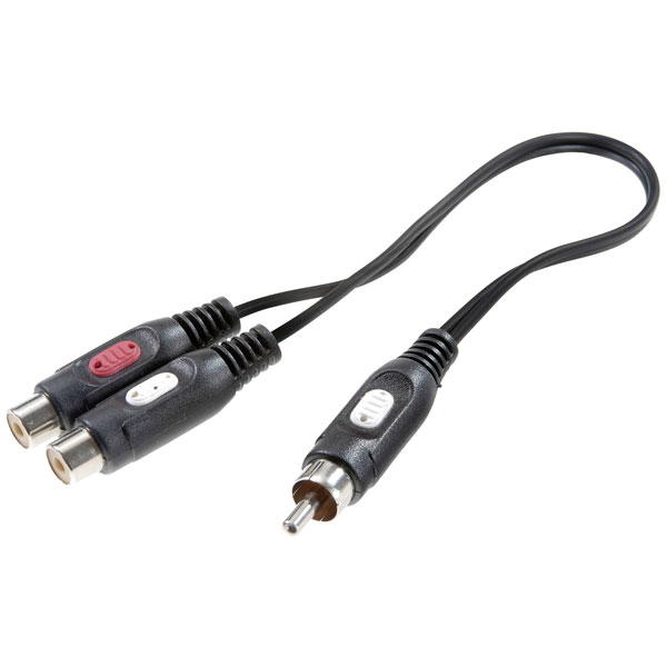 SpeaKa Professional SP-7869820 RCA Audio Y adapter 1 plug 2 socket...