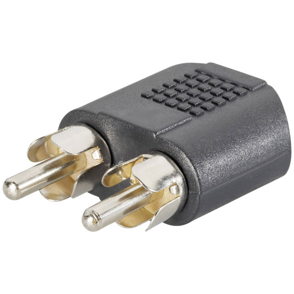 SpeaKa Professional SP-7869756 Y adapter RCA/Jack Black