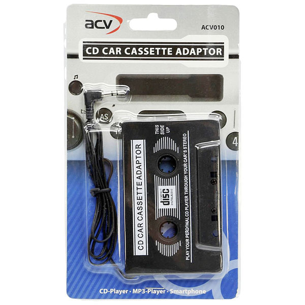 ACV AD-CAS-1 Audio adapter cassette Black Plastic