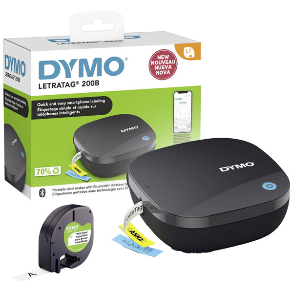 DYMO 2174577 LetraTag LT 100 Bundle Silver Label Printer for LT 12...