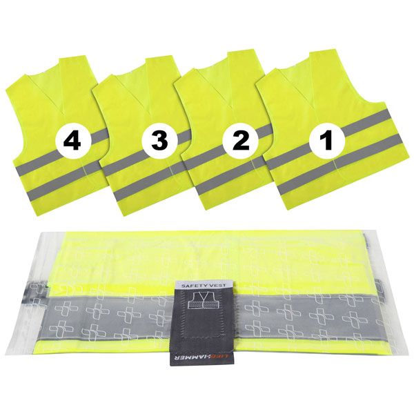 LifeHammer 10474 Safety Vest Ultra Hi-vis Waistcoat Adult EN 20471...