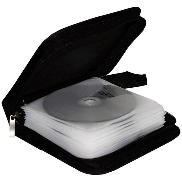 MediaRange BOX50 CD bag holds 24 CDs/DVDs/Blu-rays Nylon Black 164...