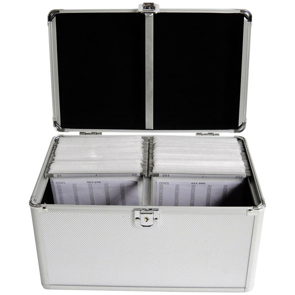 MediaRange BOX77 CD hardcase Aluminium Silver 500 CDs/DVDs/Blu-rays